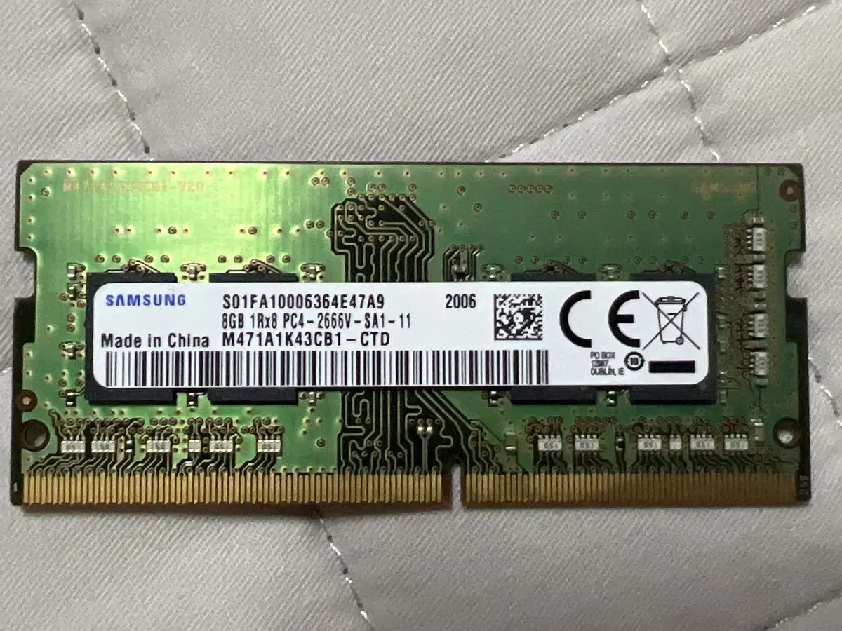 삼성ddr4 8gb 노트복용 2666hz 메모리